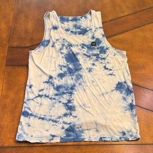 RVCA Cloudy Blue and White Tank